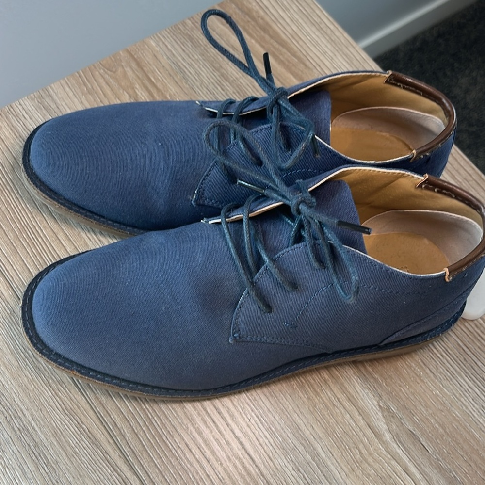 Kenneth Cole New York Real Deal Navy Canvas Shoes - Picture 2 of 7